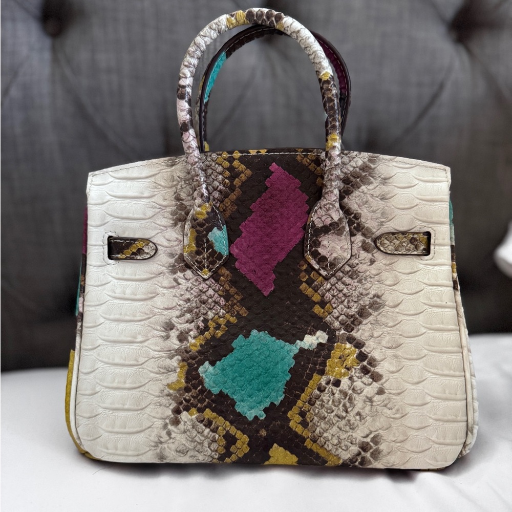 Multicolor Python Print Women Bag - Picture 3 of 9